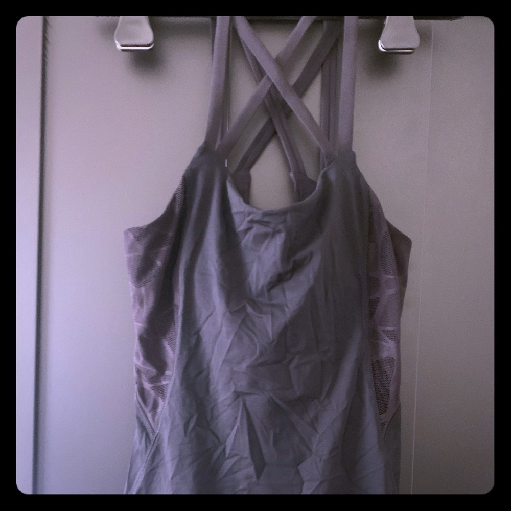 Lululemon black with lace detail tank top